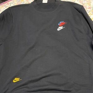 Nike Black Sweatshirt with Colorful Logos